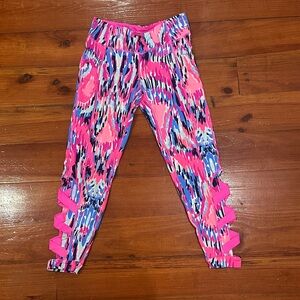 Lilly Pulitzer Vibrant Pink and Blue Leggings